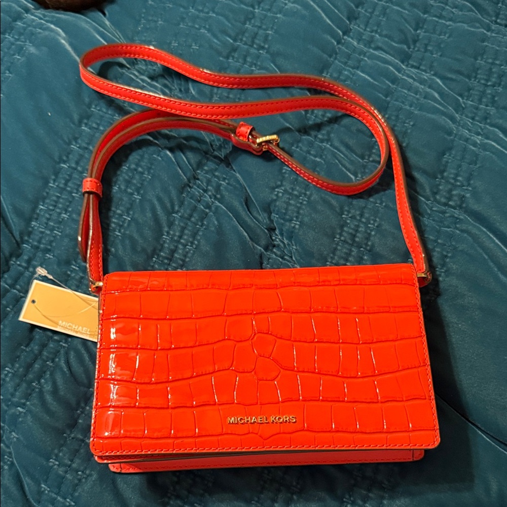 Michael Kors Vibrant Orange Crossbody Bag